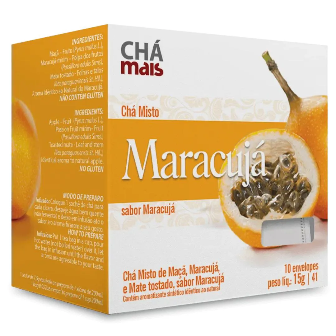 Clinicmais Chá Maracujá 10 Sachês 15g - Chá Mais