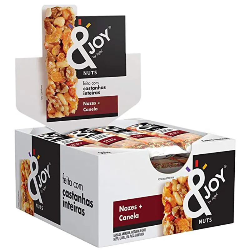 Barra Nozes e Canela Display 12uni de 30g - &joy