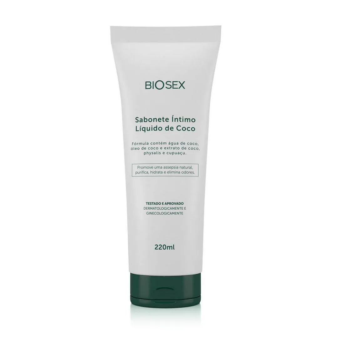 Sabonete Líquido com Óleo de Coco para Higiene Intima Natural Vegano 220ml