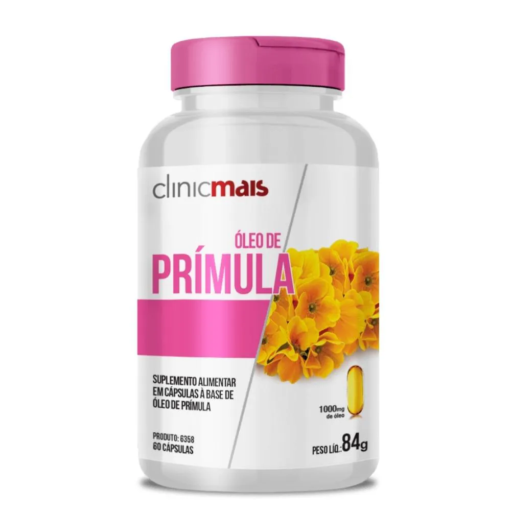 Óleo de Prímula 60 cápsulas 1000mg Clinicmais