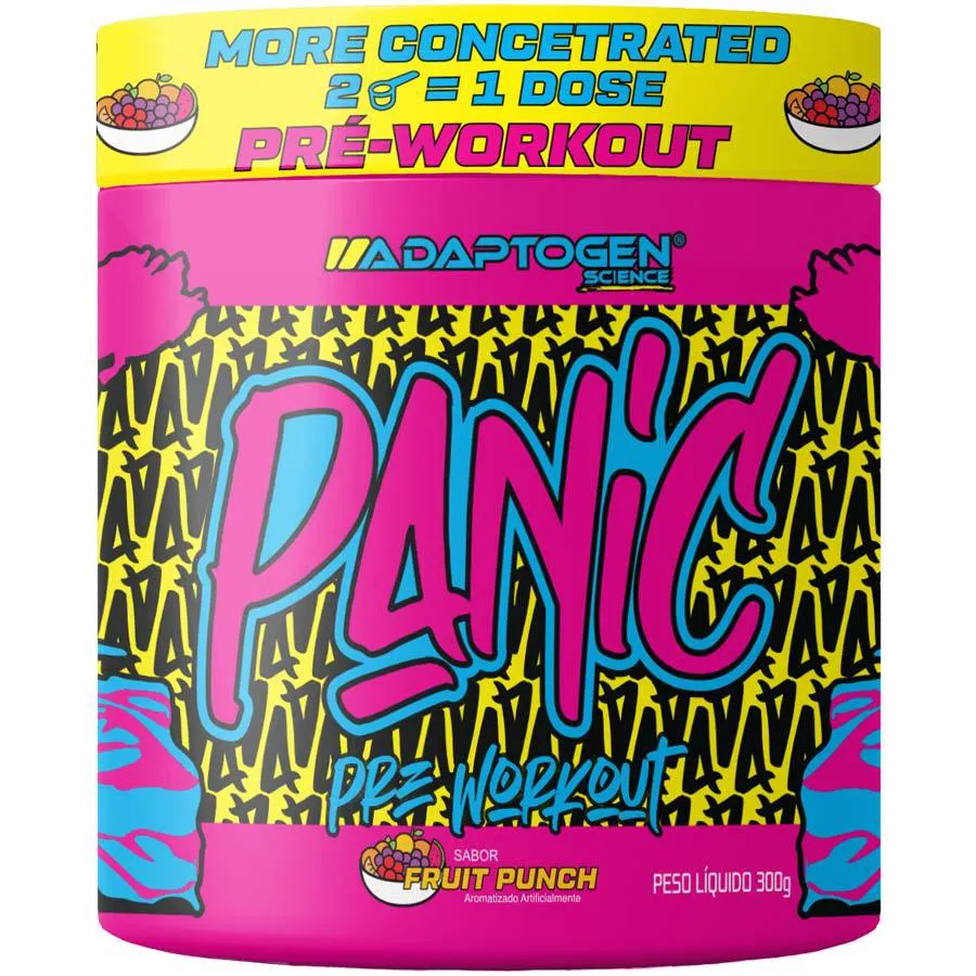 Pré-treino Adaptogen Science Panic Fruit Punch 300g