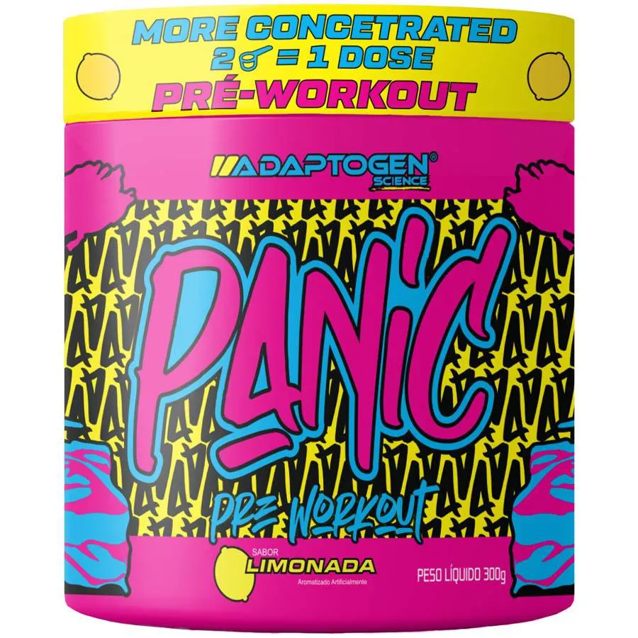 Panic Adaptogen Pré Treino Sabor Limonada 300g