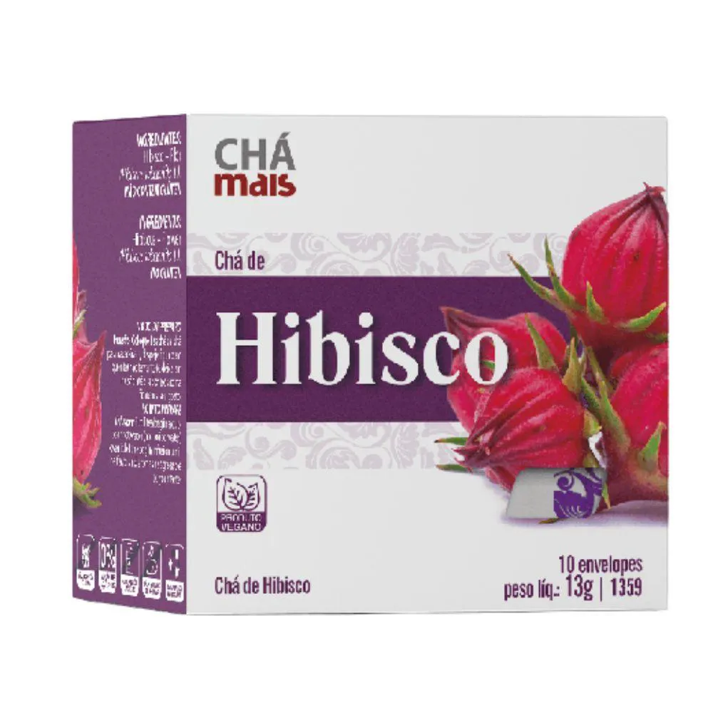 Chá de Hibisco 10 Sachês - Chá Mais