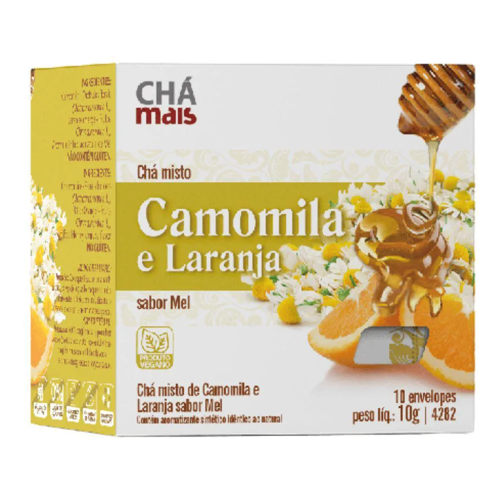 Chá Misto de Camomila com Laranja 10 Sachês - Chá Mais