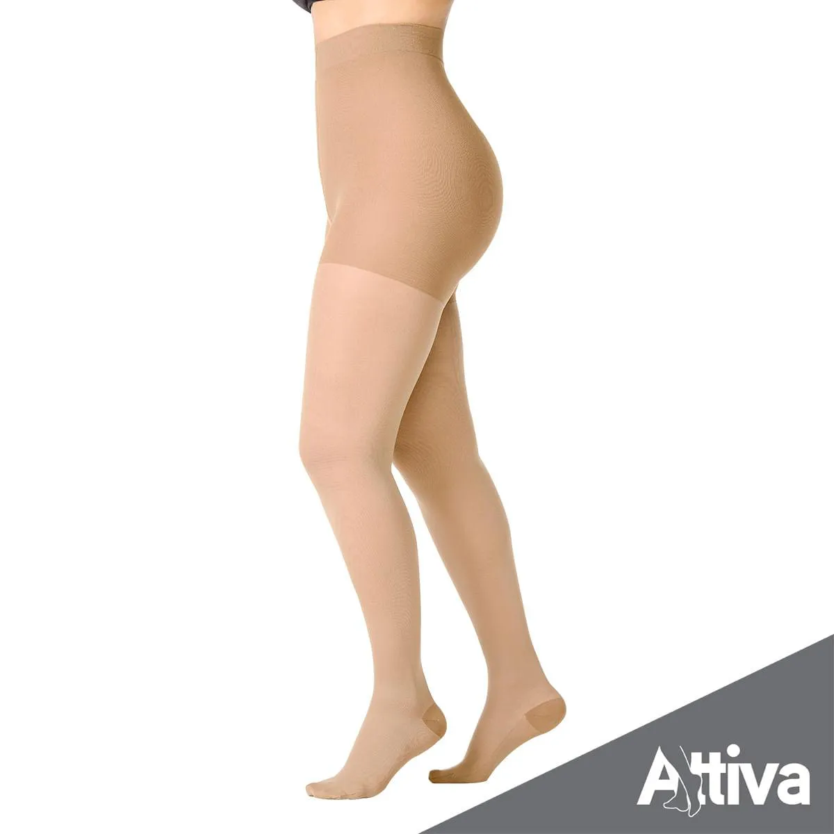 Meia Calca Attiva Alta Compressao 20-30 Fem Fechada Natural M