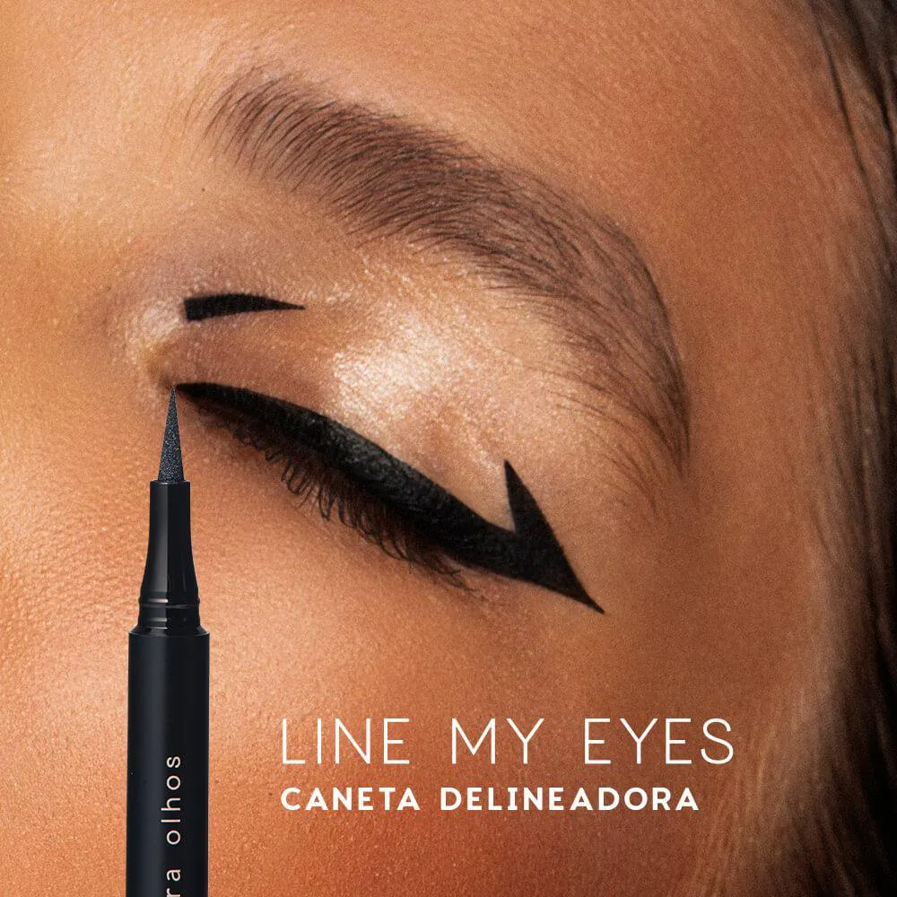 Caneta Delineadora Preta - Line My Eyes Océane Edition 1.2ml