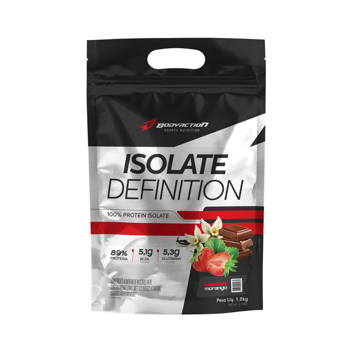 Whey Isolate Definition - 1800G Refil Morango - Bodyaction