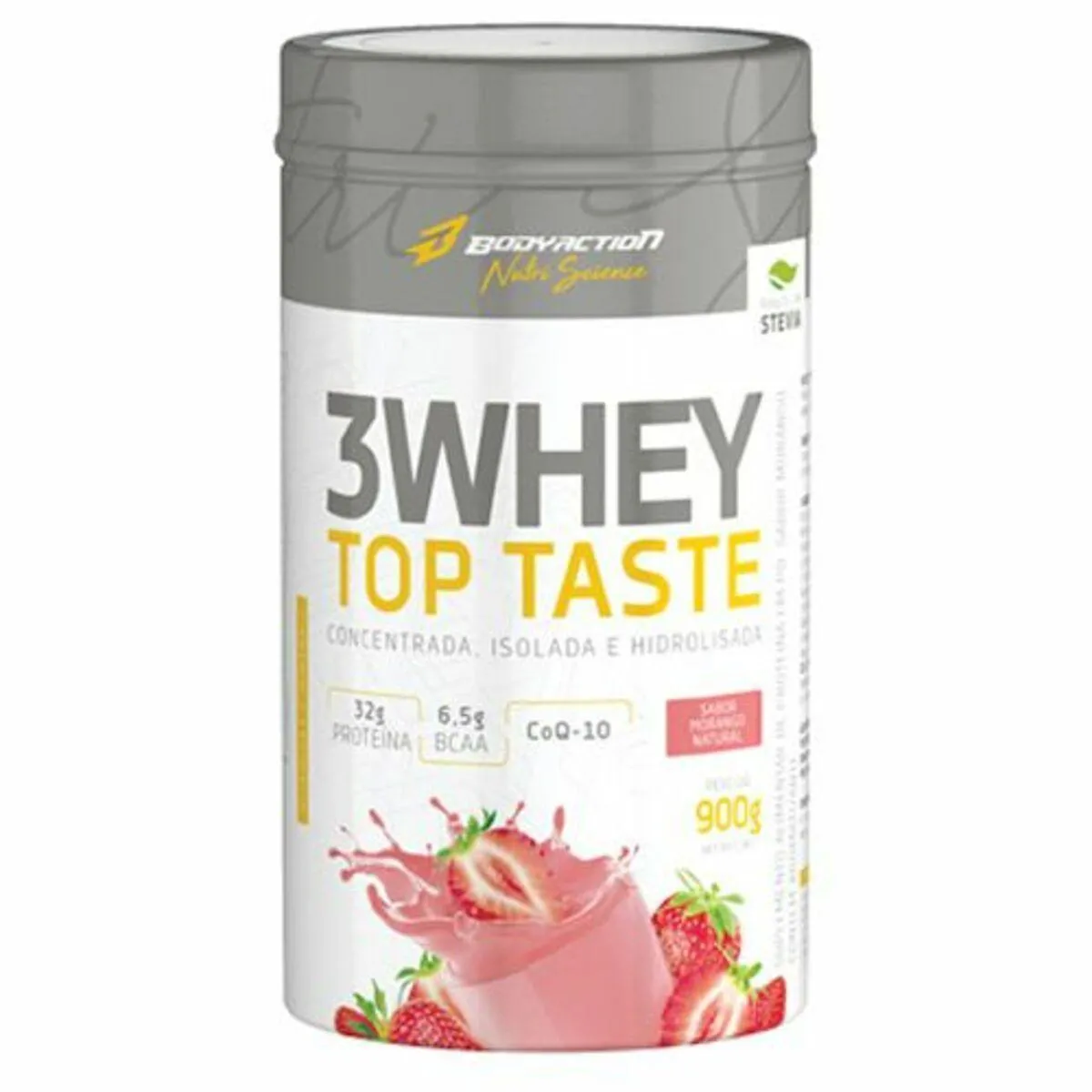 Whey Protein Body Action 3Whey Top Taste Morango 900g