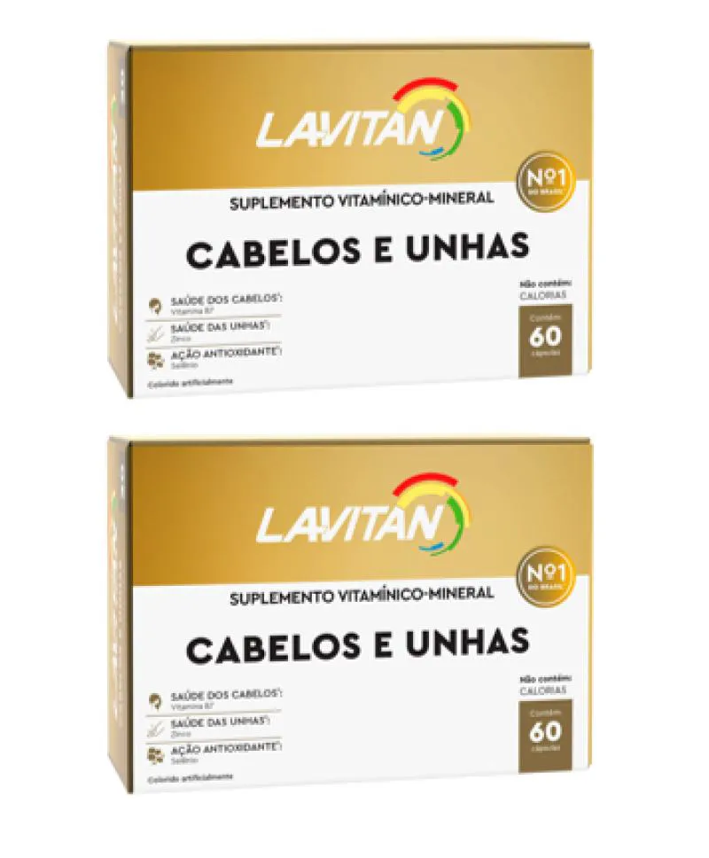 Kit 2 Lavitan Hair Cabelos e Unhas C/60 comprimidos - Cimed