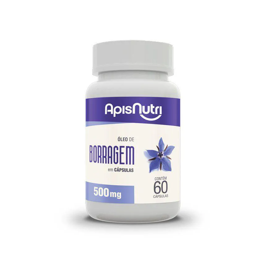 Óleo de Borragem 500mg (60 Cápsulas) - Padrão: Único