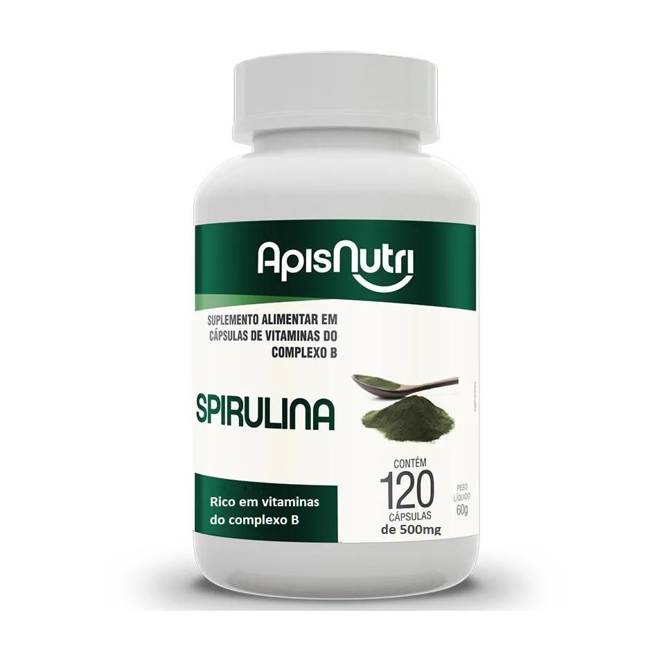Spirulina 500mg (120 Cápsulas) - Padrão: Único