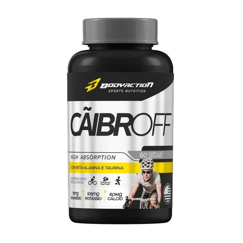 Suplemento Body Action Cãibroff 60 cápsulas Veganas