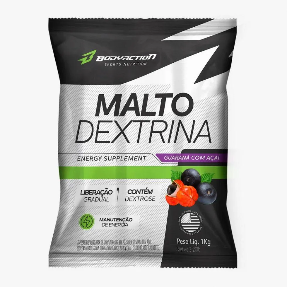 Maltodextrina Body Action Malto Dextrin Guaraná com Açaí 1kg