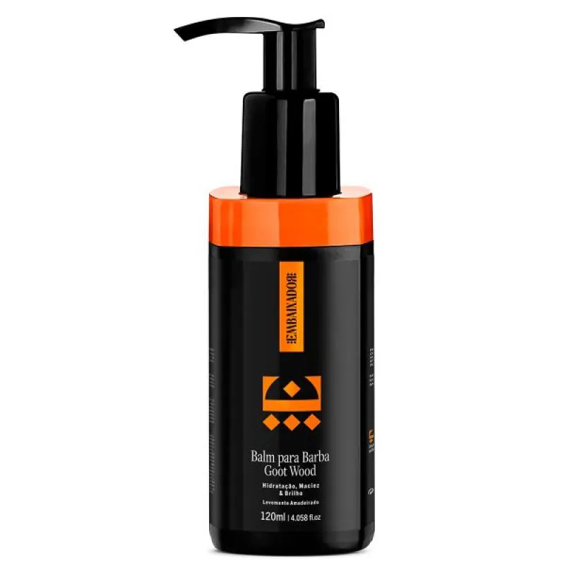 Kit Barba Goot Wood - Óleo + Balm + Shampoo Barba Embaixador 200ml