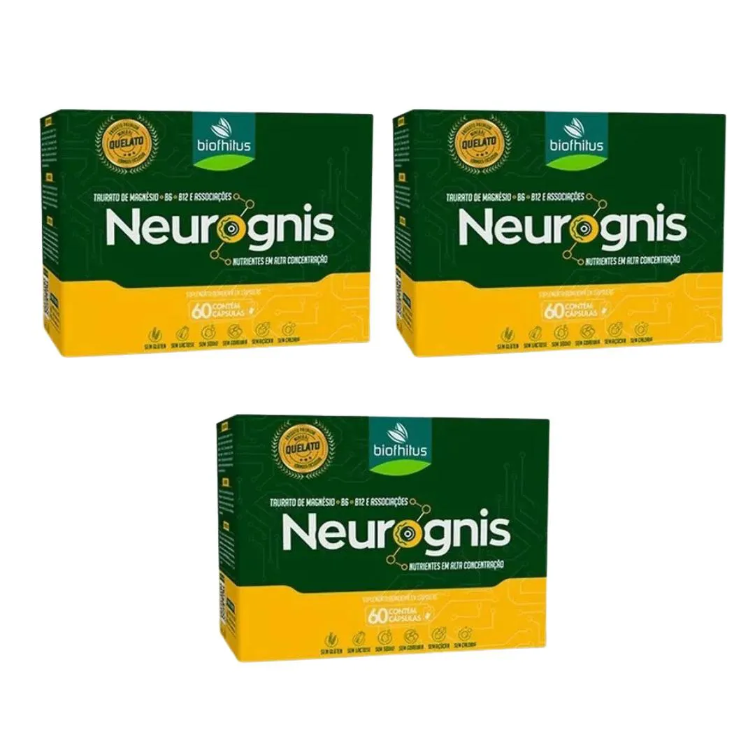Kit C3 Suplemento Vitamínico Neurognis 60 cápsulas – Biofhitus