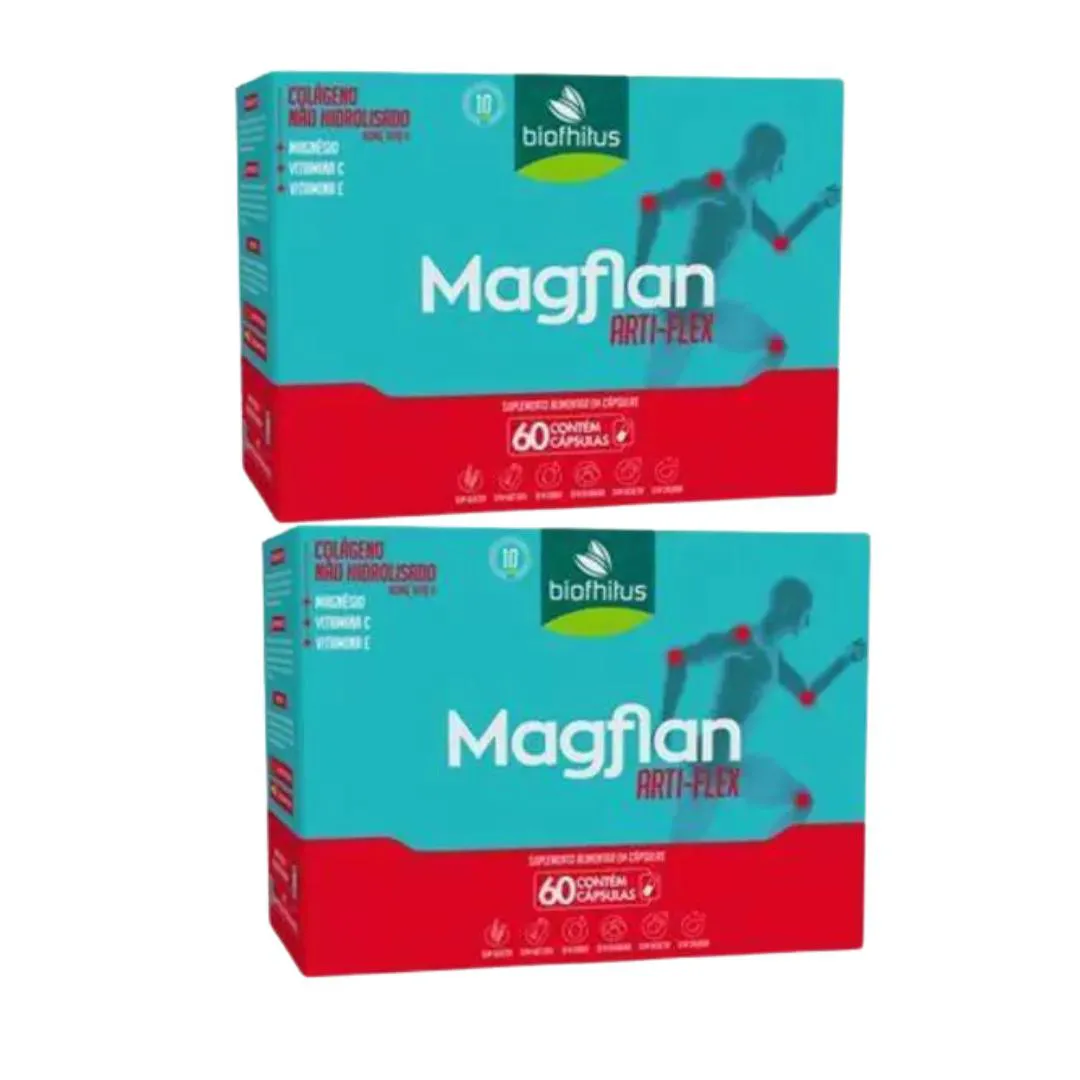 Kit com 2 Suplemento Magflan Arti Flex C60 cápsulas – Biofhitus