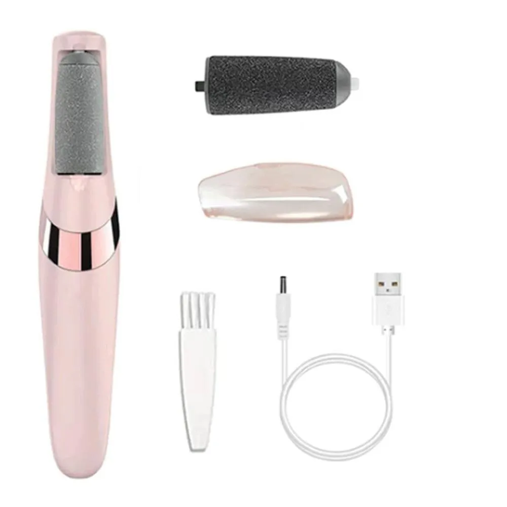 Removedor de Calos Portátil Lixa Elétrica Esfoliador Para os Pés Recarregável Carregamento Usb Rosa