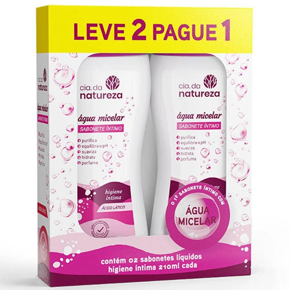 Sabonete Íntimo Cia da Natureza Micelar Lv2 Pg1 210ml
