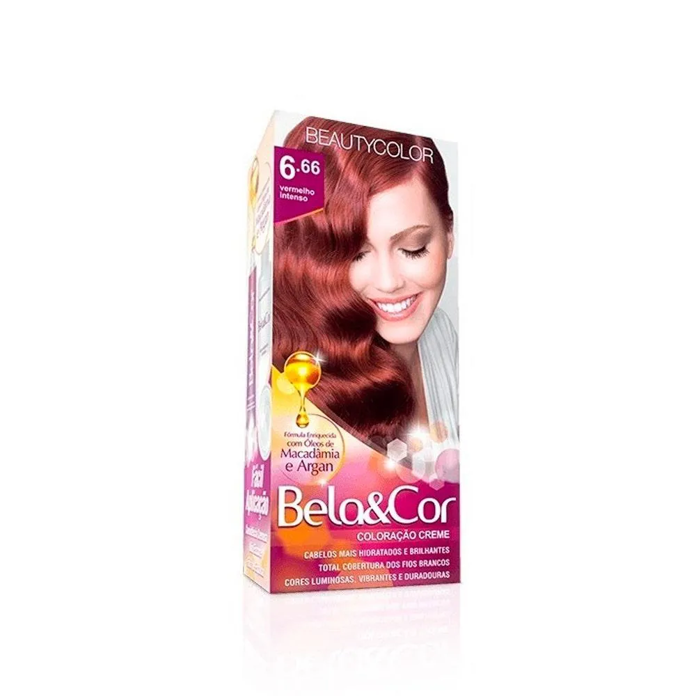 Tintura Bela Cor Mini Kit 6.66 Vermelho Intenso