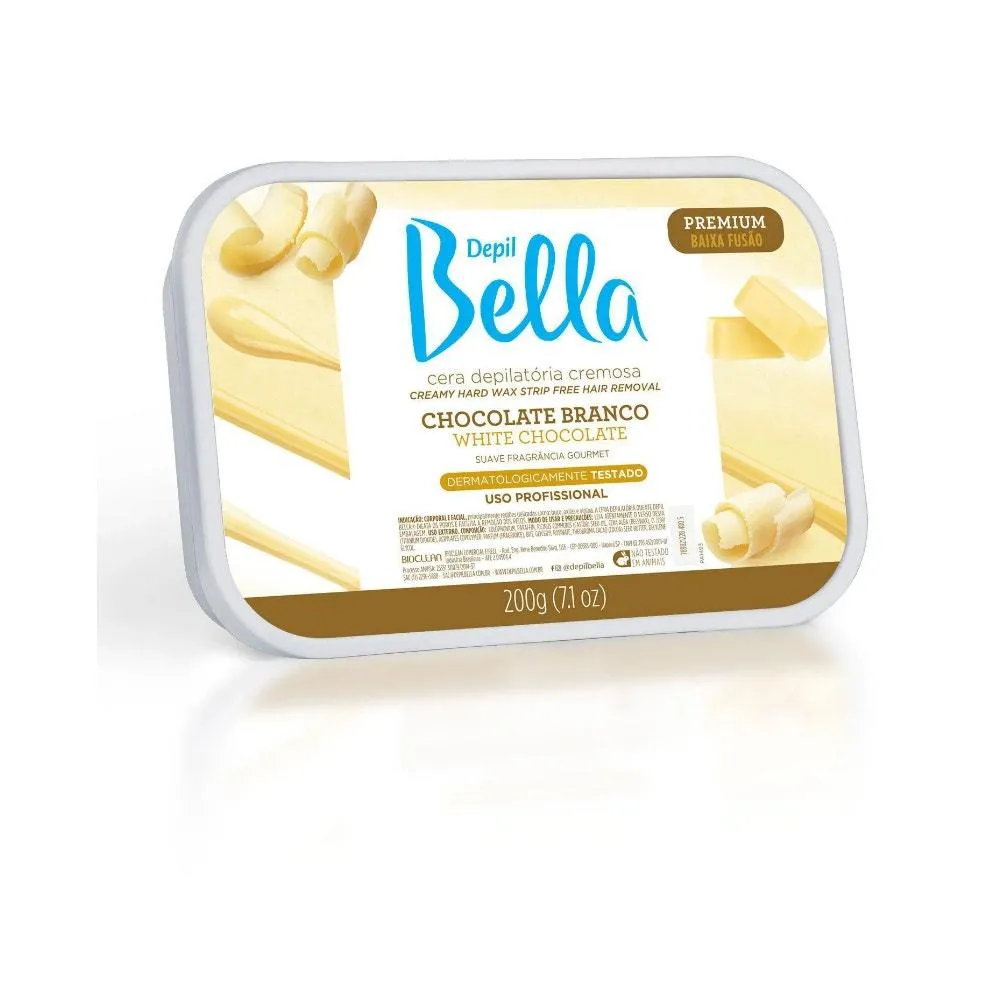 Cera Depilatória Depil Bella Chocolate Branco 200g