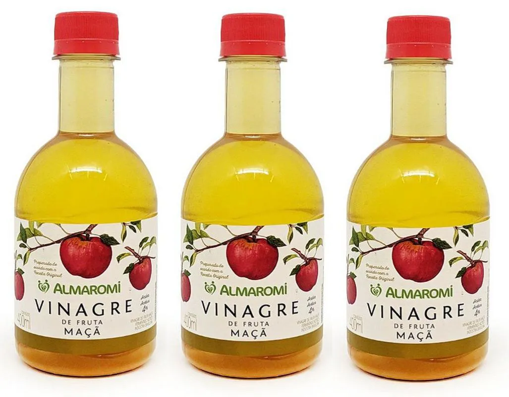 Kit 3uni Vinagre de Maçã 400ml - Almaromi