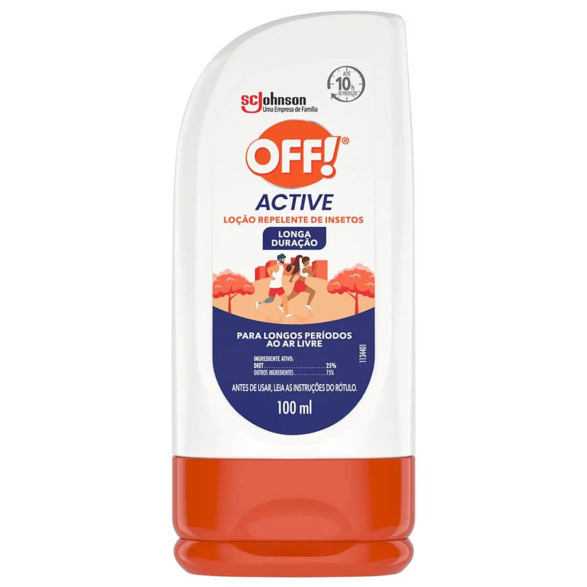 Repelente de Insetos Off! Active com DEET Longa Duração Loção 100ml