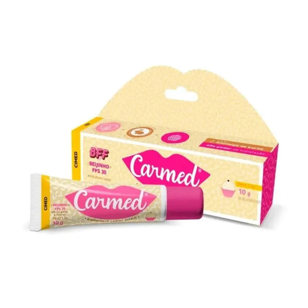 Carmed Labial Bff Beijinho Fps 30 Efeito Gloss Incolor 10g