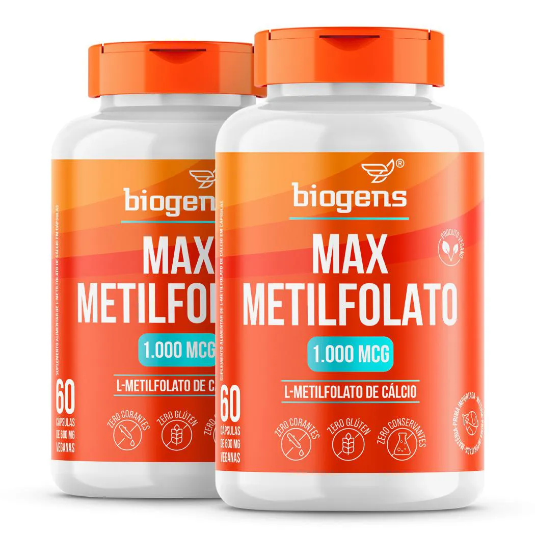 Biogens Kit 2x Max Metilfolato 1000mcg 60 Cápsulas
