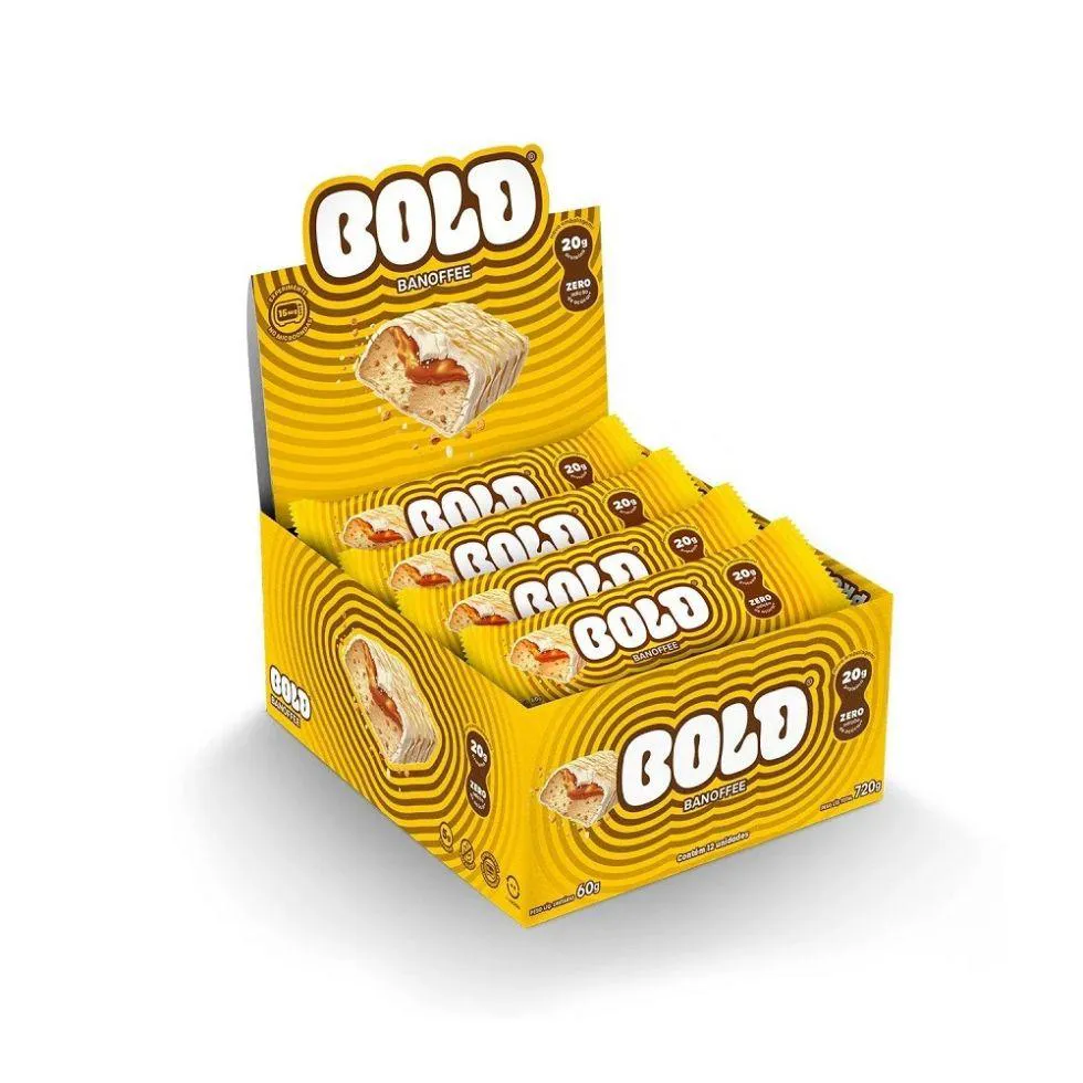 Bold Bar Display (12 Unid de 60g) - Sabor: Banoffee