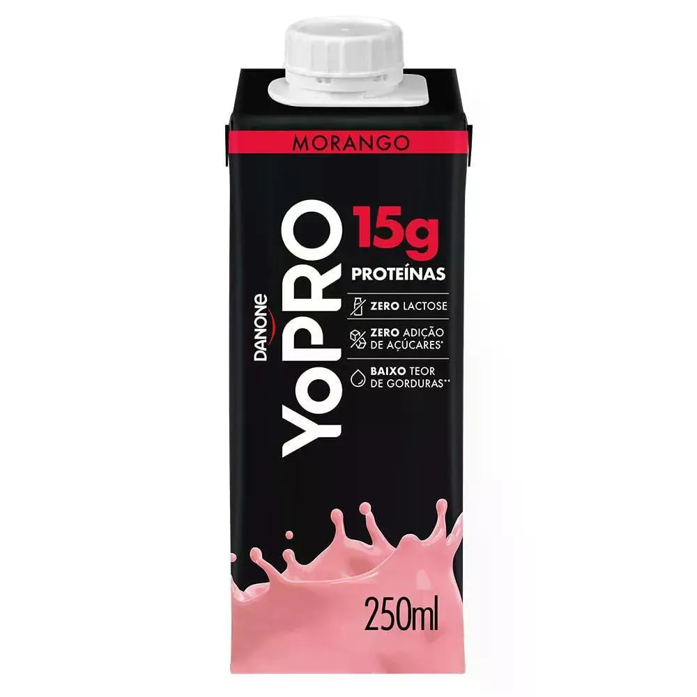 Shake Proteico Danone Yopro Proteína 15g Morango 250ml