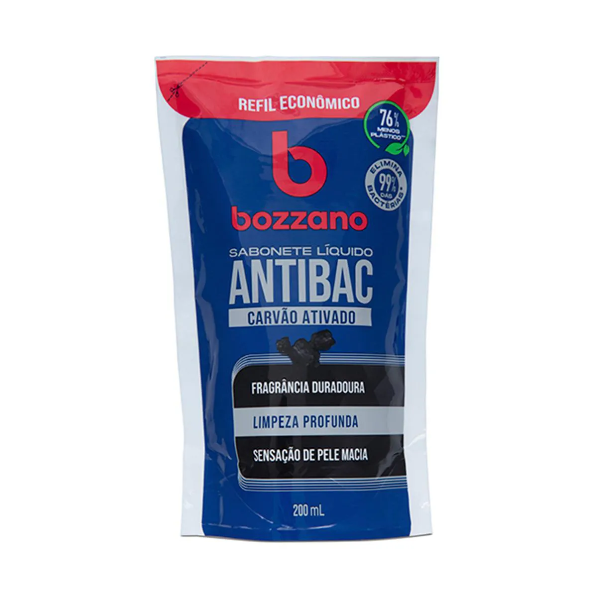 Sabonete Líquido Bozzano Antibac Carvão Ativado Refil 200ml