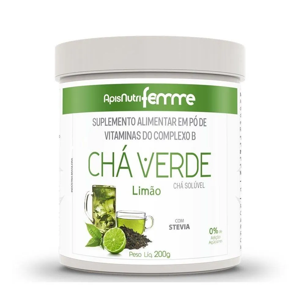 Chá Solúvel (200g) - Sabor: Chá Verde - Limão