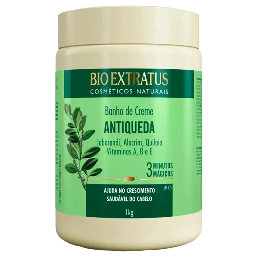 Banho de Creme Bio Extratus Jaborandi Antiqueda Alecrim 1kg