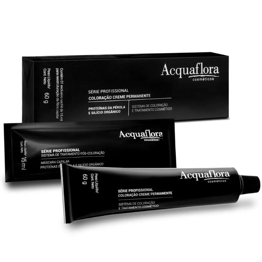 Coloração Creme Permanente Acquaflora 55.664 Castanho Claro Vermelho Intenso Acobreado 60g