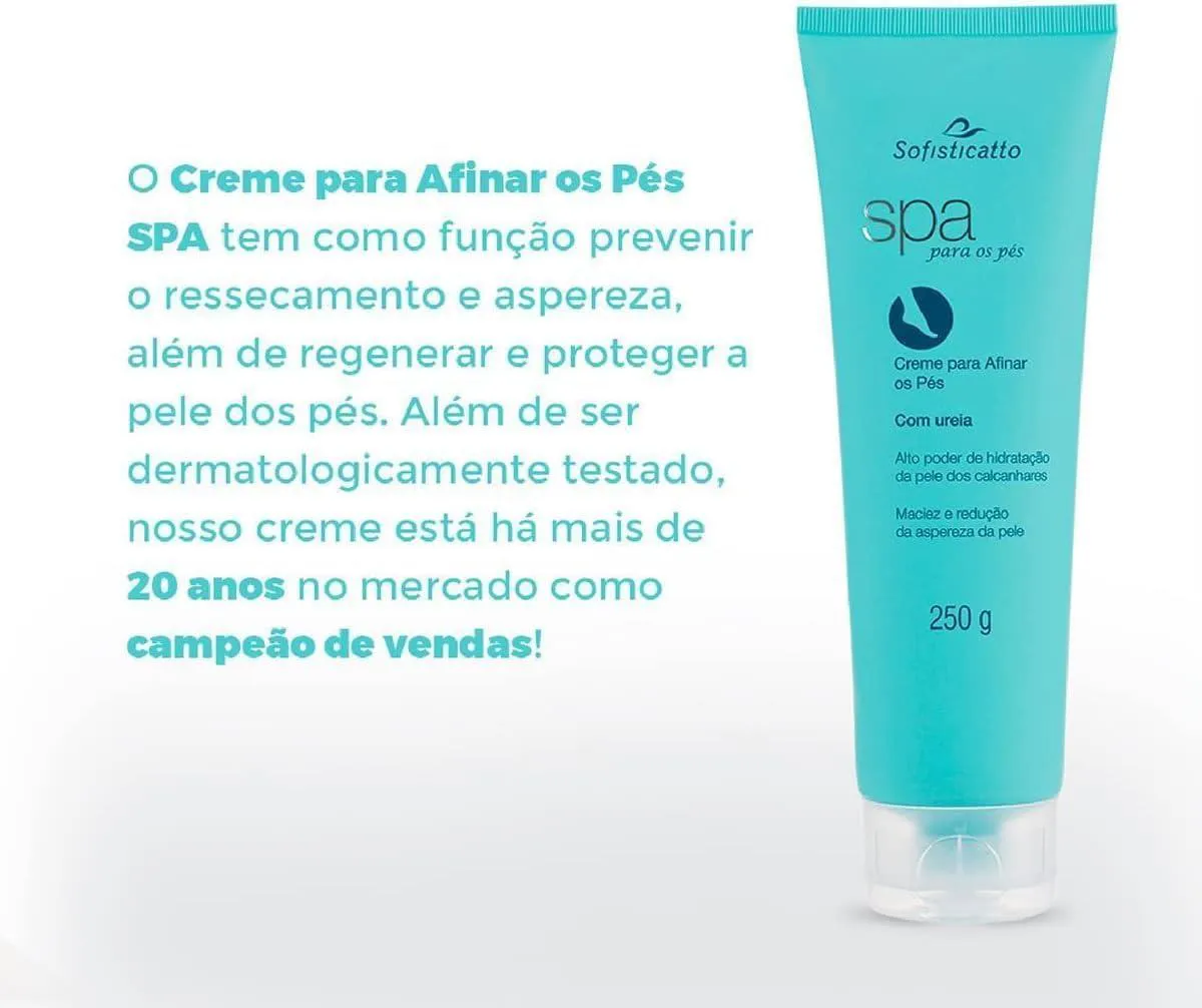 Spa Creme para Afinar os Pés com Uréia 250g Sofisticatto