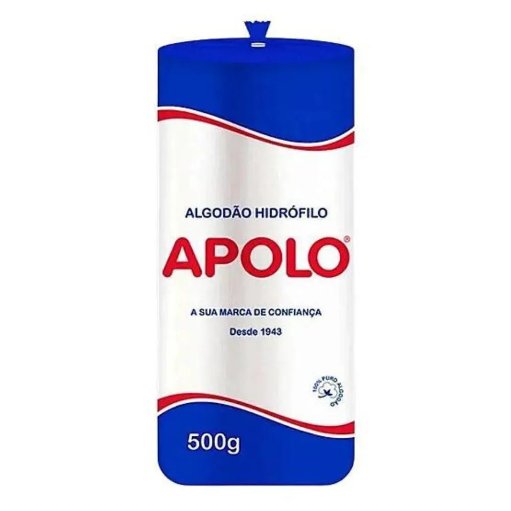 Kit Algodão Hidrófilo Apolo em Rolo 500g C/6