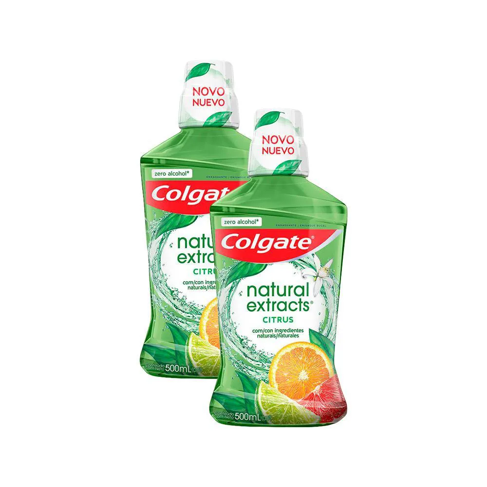 Kit 2 Enxaguante Bucal Colgate Natural Extracts Citrus 500Ml