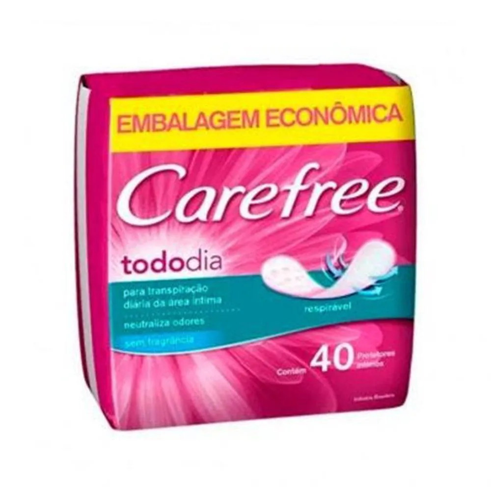 Absorvente Carefree Todo Dia S/ Perfume C/40un