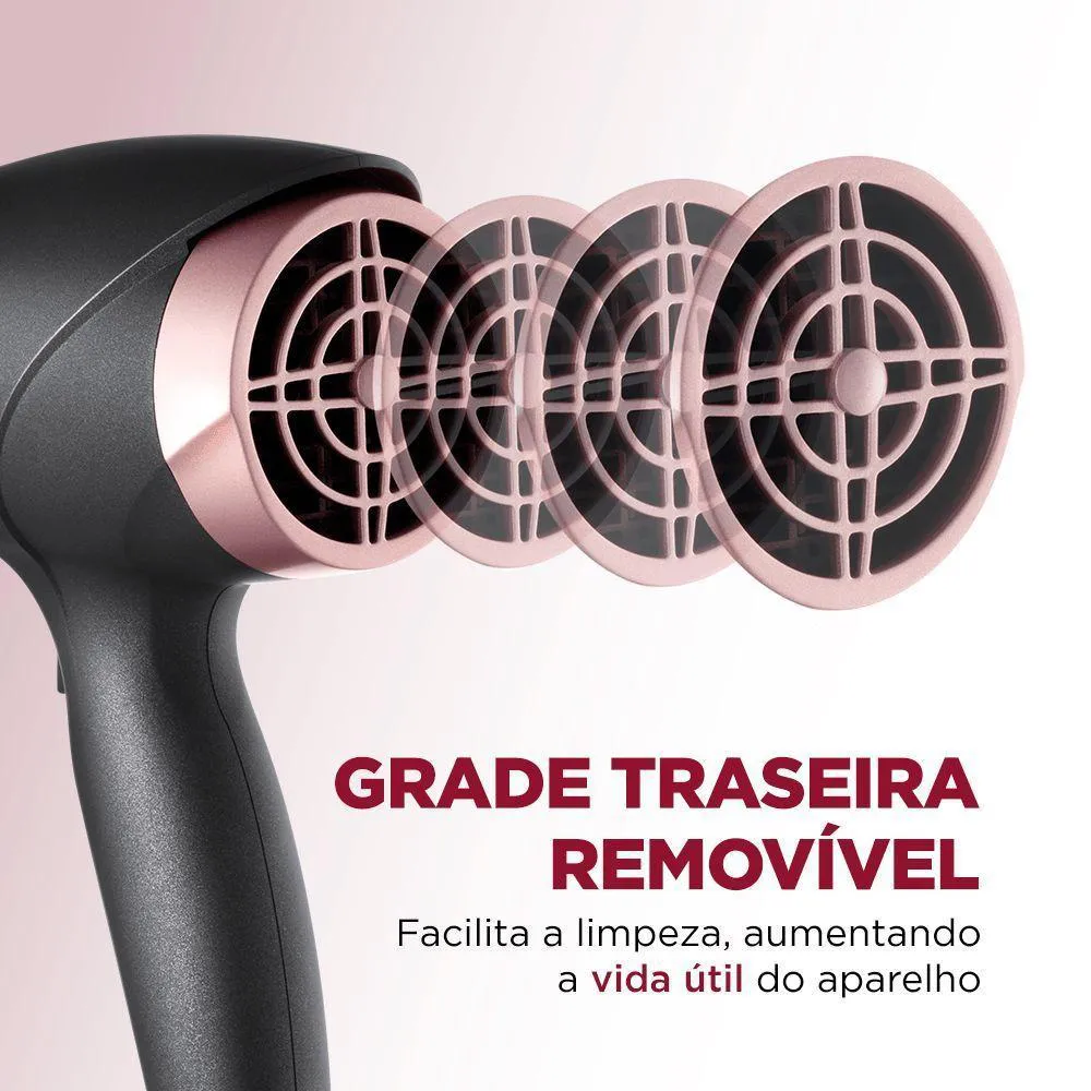 Secador de Cabelos Mondial Black Rose Sc-37 127v 110v