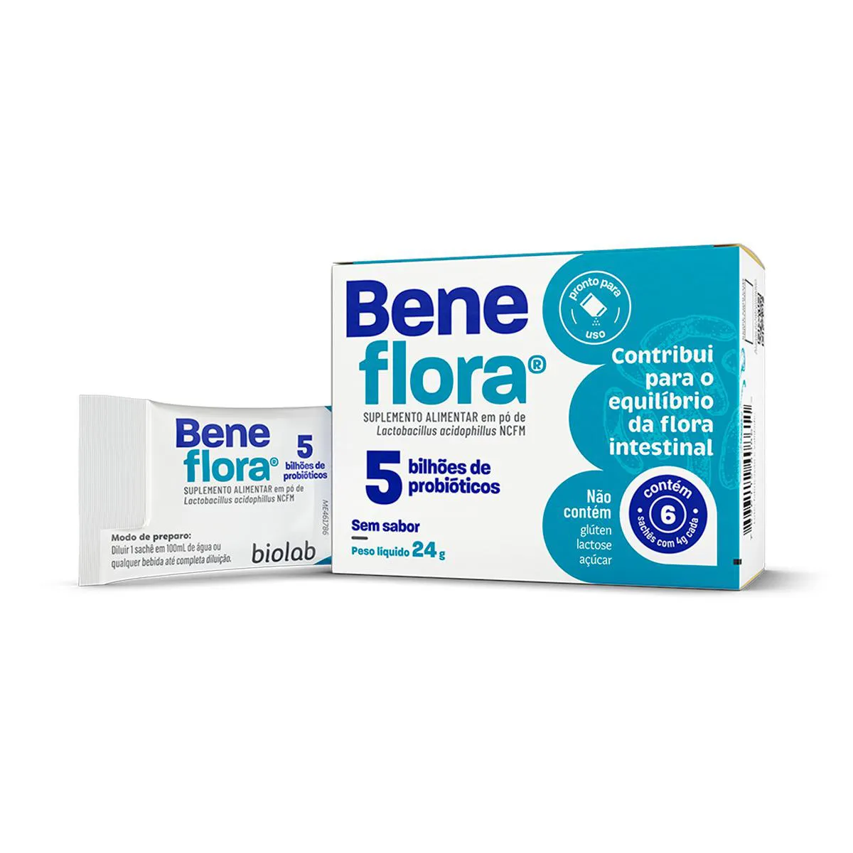 Beneflora Lactobacillus Acidophillus NCFM - 6 sachês de 4g cada