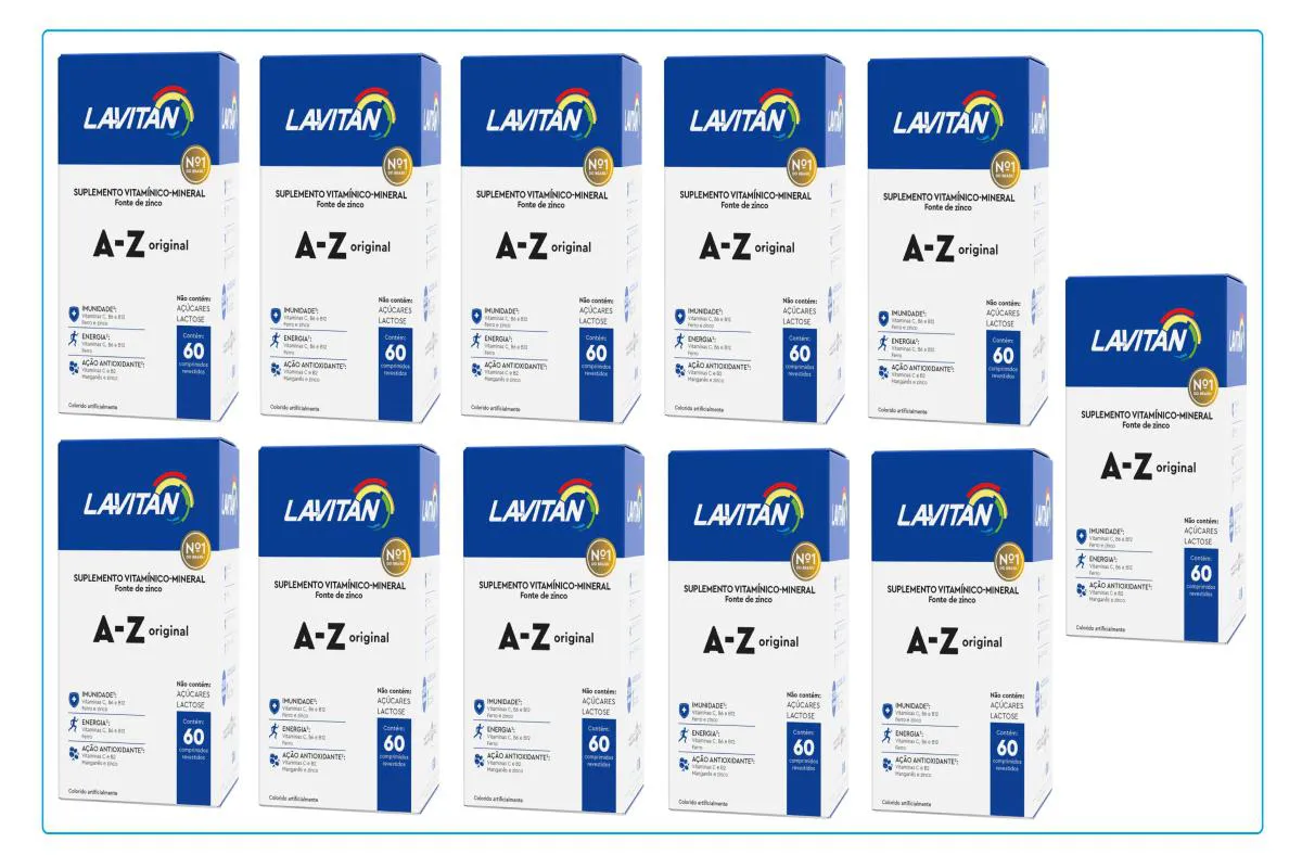Kit 11 Lavitan A-Z Original Suplemento Com 60 Caps - Cimed
