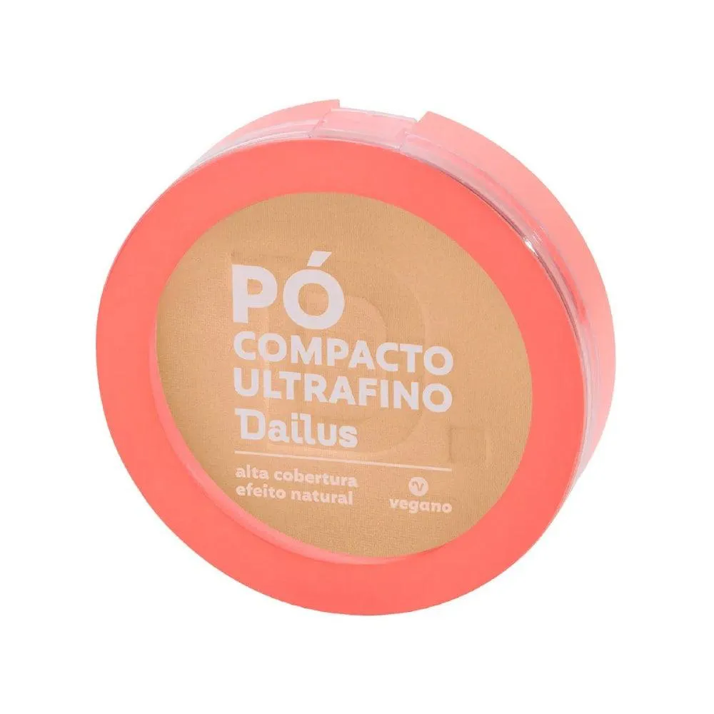 Pó Compacto Ultrafino Dailus Vegano D3 Claro