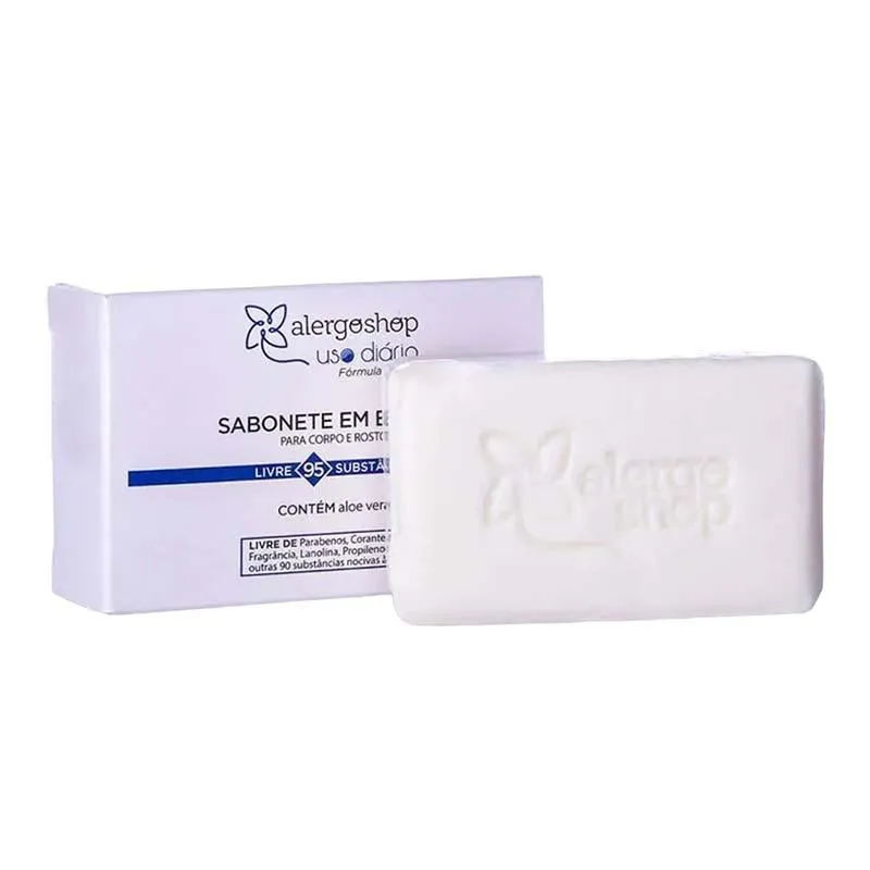 Sabonete em barra aloe vera alergoshop 100g
