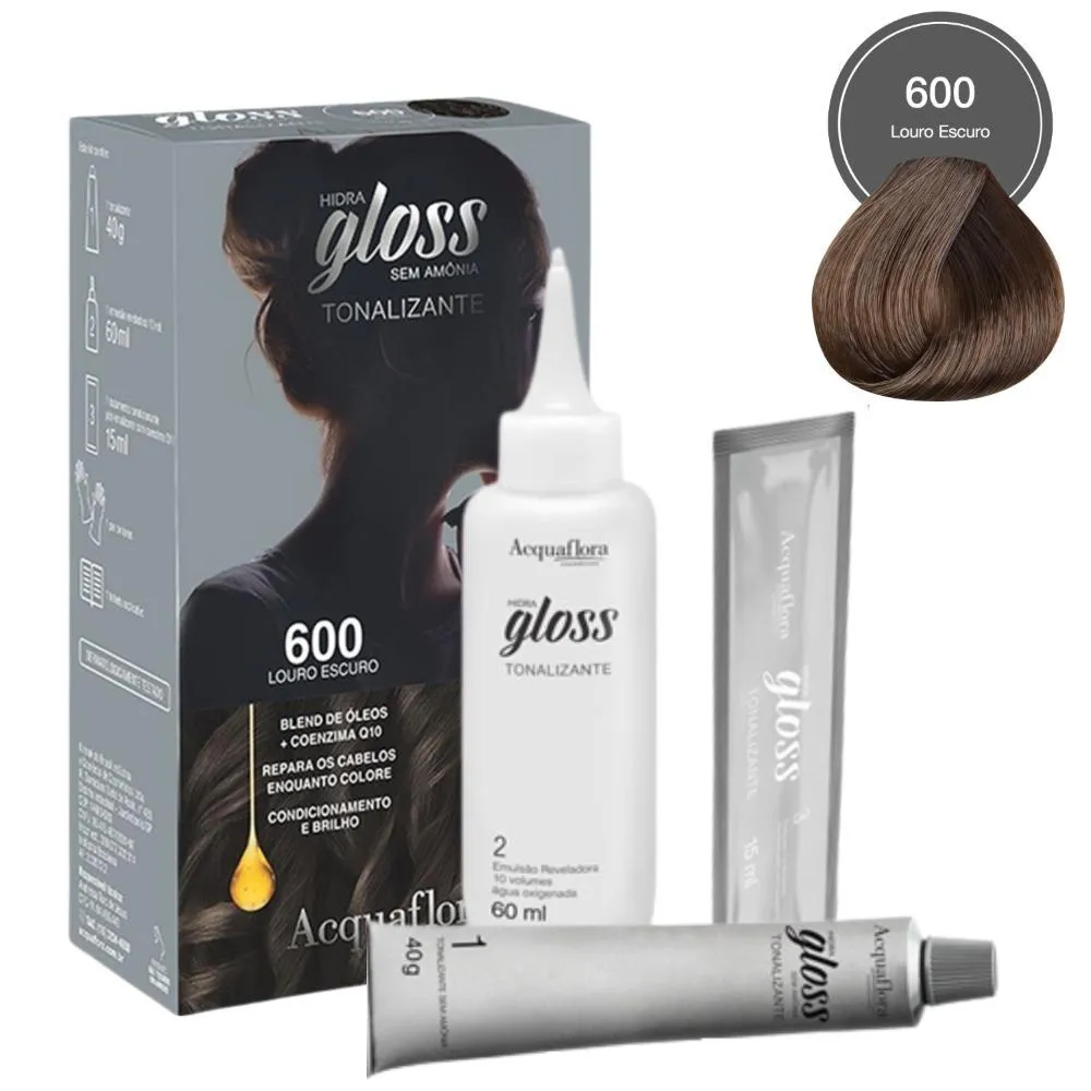 Tonalizante Acquaflora Hidra Gloss 600 Louro Escuro
