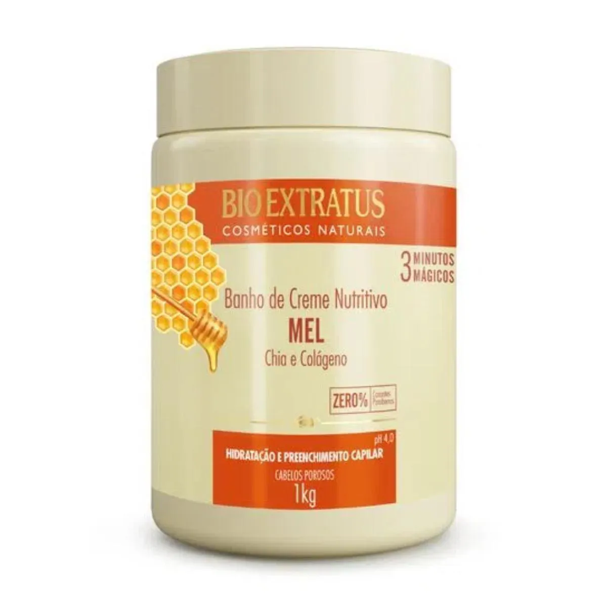 Máscara Capilar Banho Mel Chia e Colageno 1kg - Bio Extratus