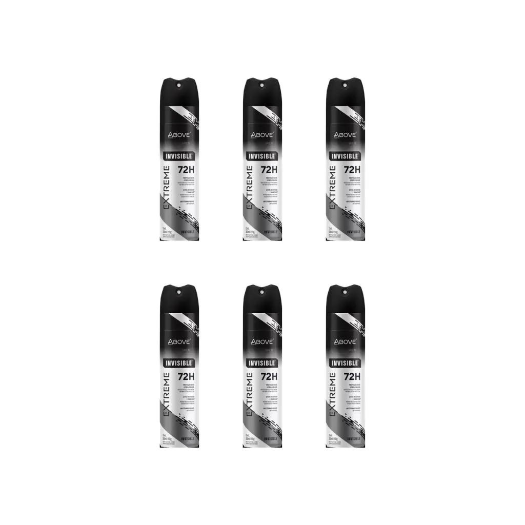 Desodorante Aero Above 150ml Extreme Invisible 72h - Kit C / 6un