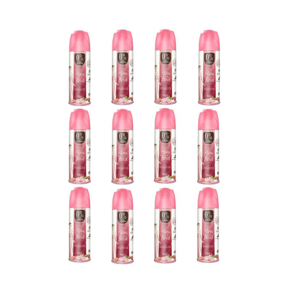 Desodorante Spray Alma de Flores Floral Intense 90ml - Kit C / 12un
