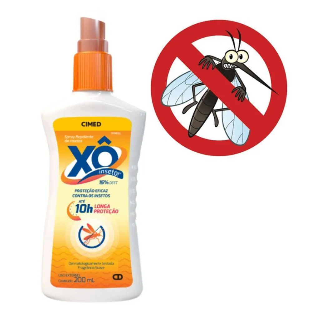 Kit Spray Repelente de Insetos Cimed Xô Inseto com 12 200ml