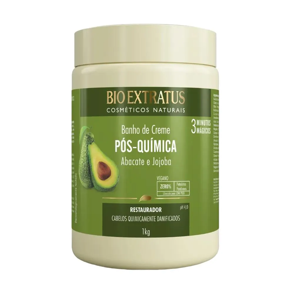 Banho de Creme Tratamento Restaurador Pós Quimica 1L Bio Extratus
