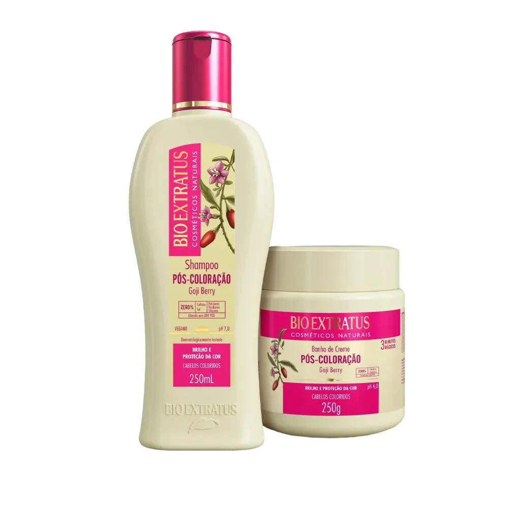 Kit 1 Shampoo 1 Banho Creme Proteção da Cor Pós Coloração 250 Ml